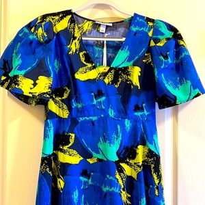 Christopher John Rogers Blue Flower Dress